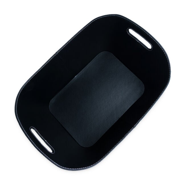 Silverflame 22" Leather Log Basket 